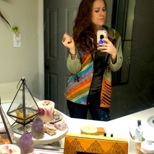 Rising International Nepal colorful green hoodie